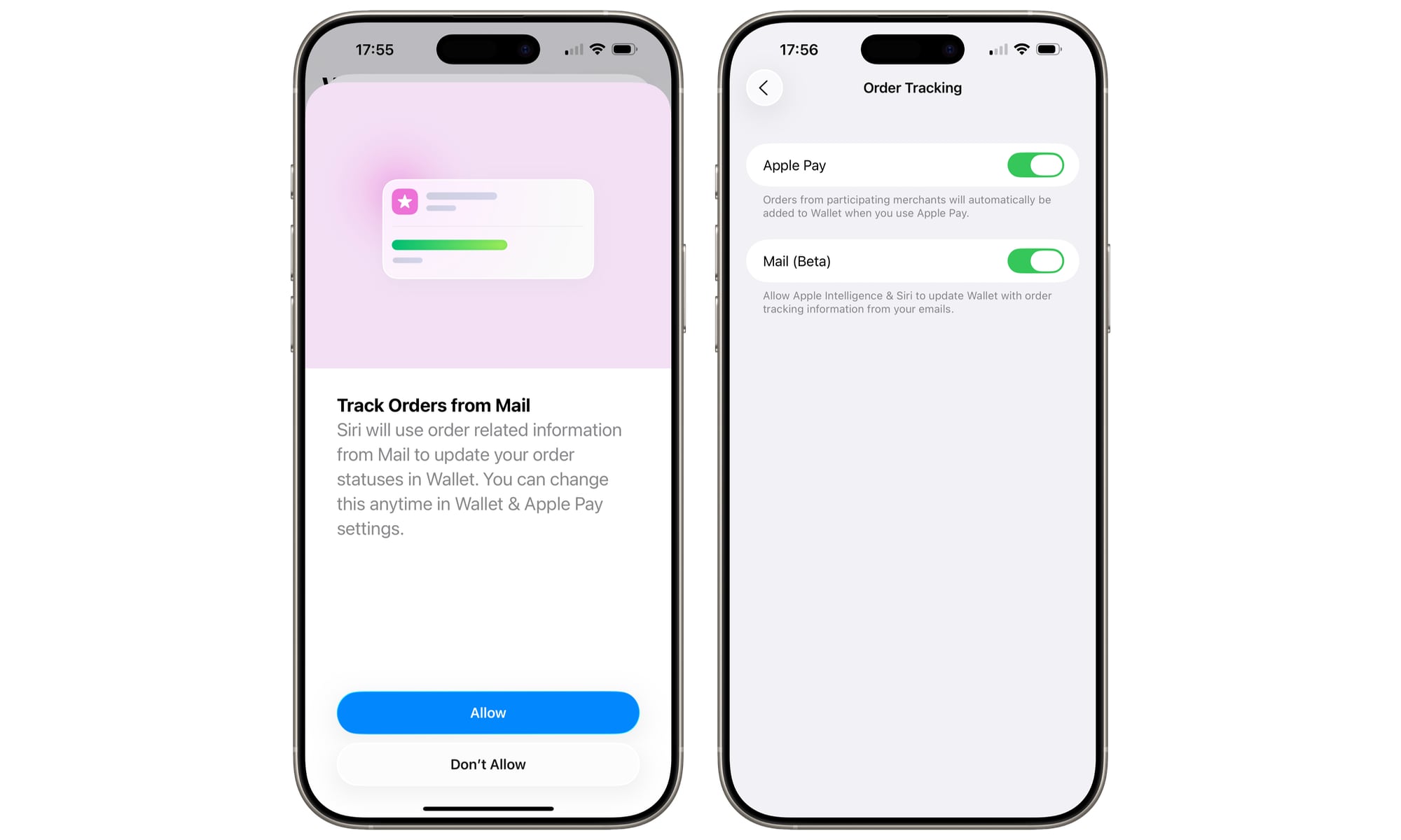 iOS 26 beta 2 Wallet Mail Order Tracking