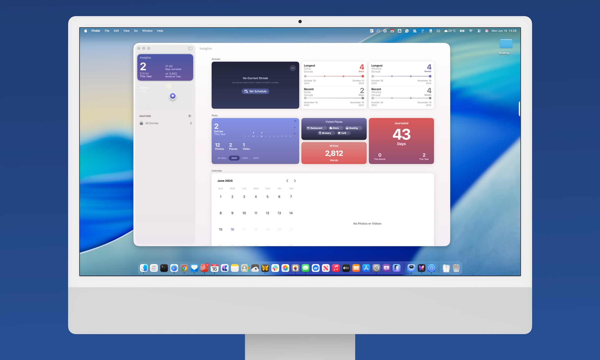 macOS 26 Tahoe Journal app