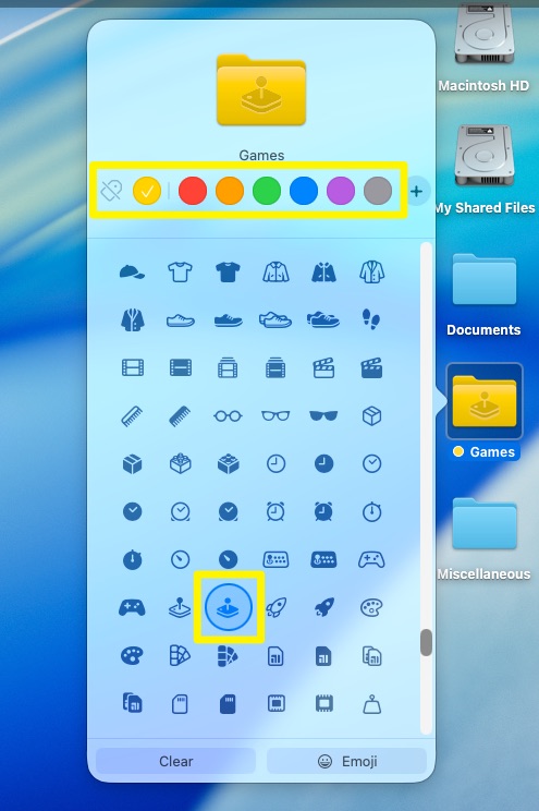 macOS Tahoe Customize Folders 2