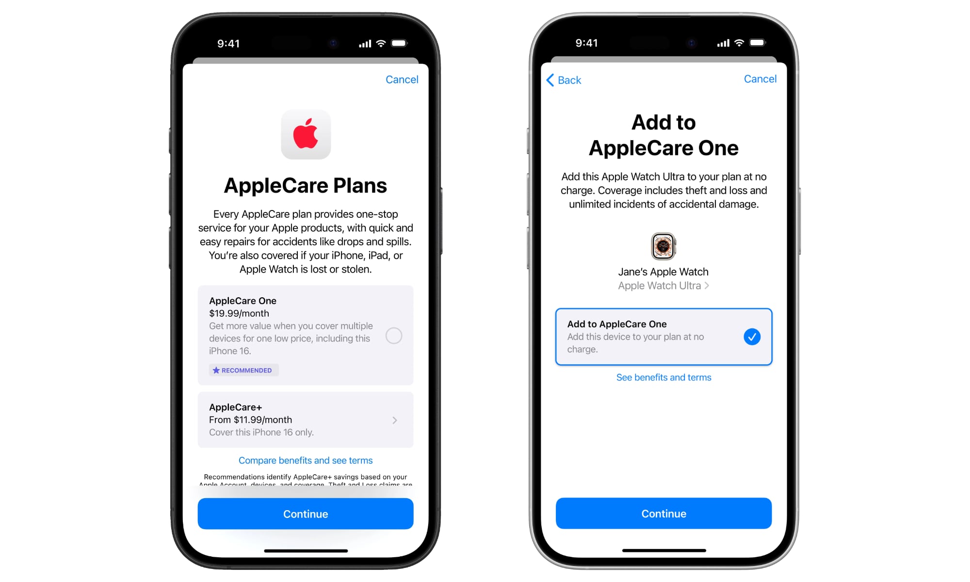 Apple AppleCare One plans