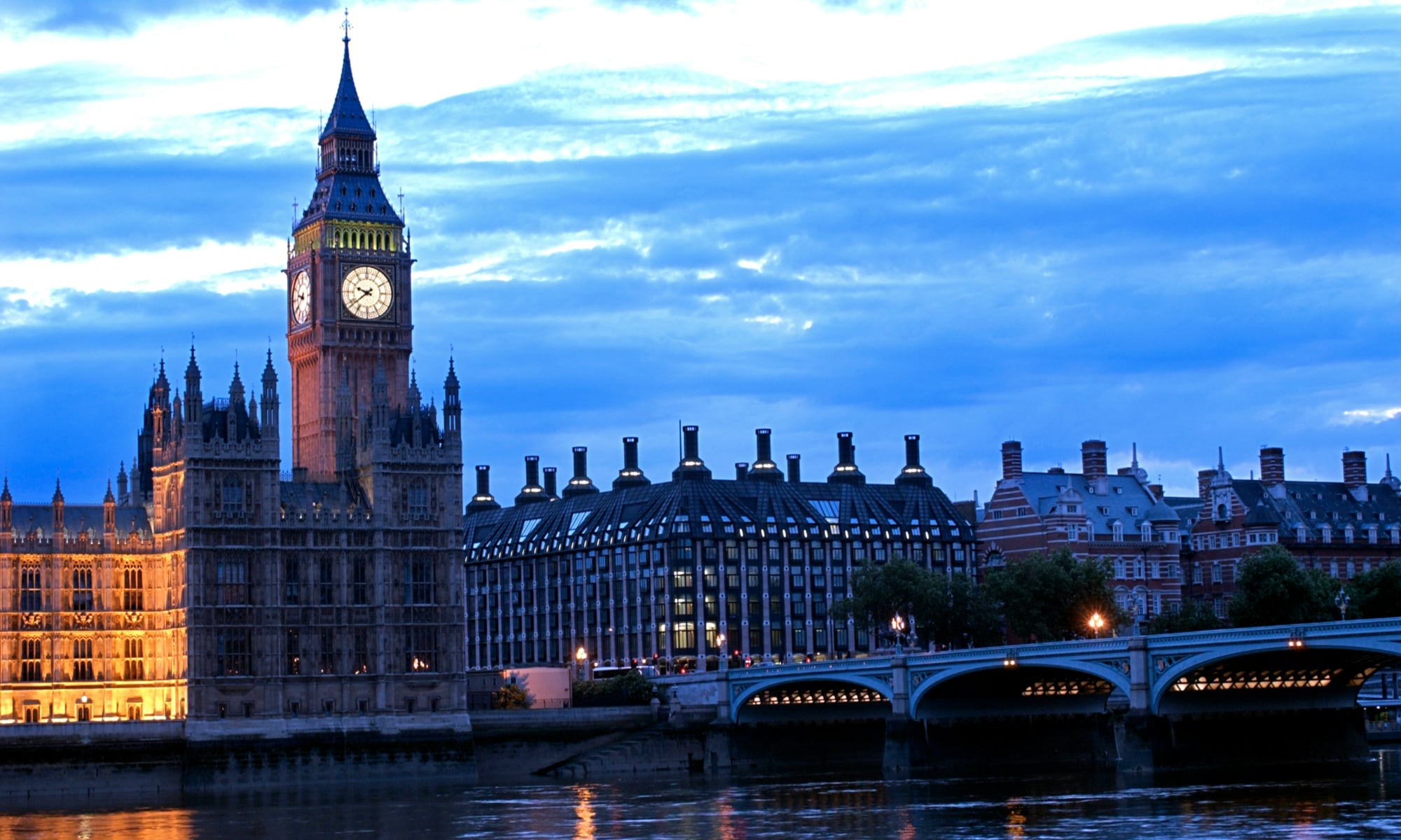 Big Ben and UK Parliament at dusk