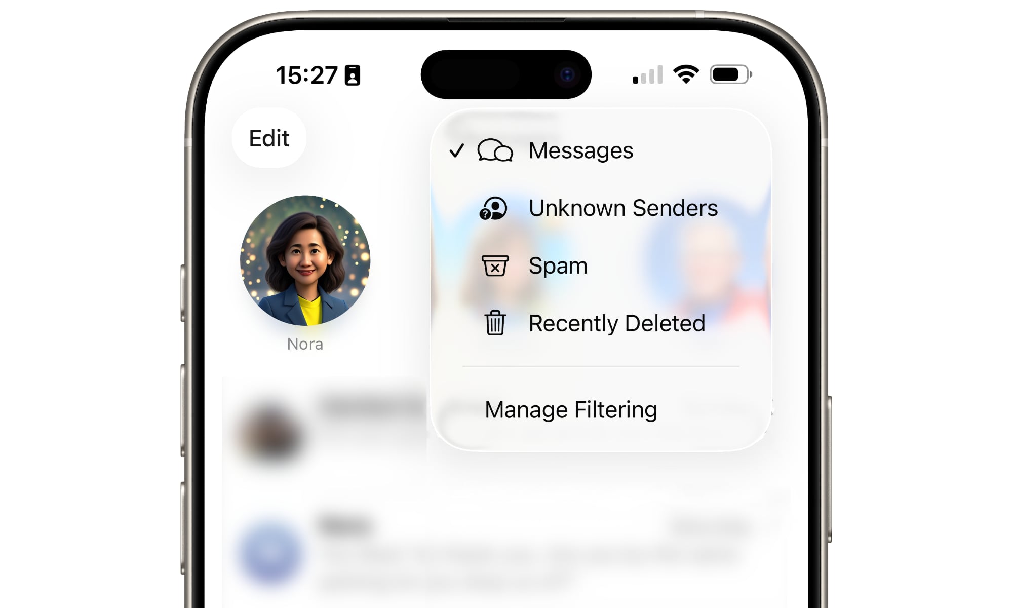 iOS 26 Messages inboxes