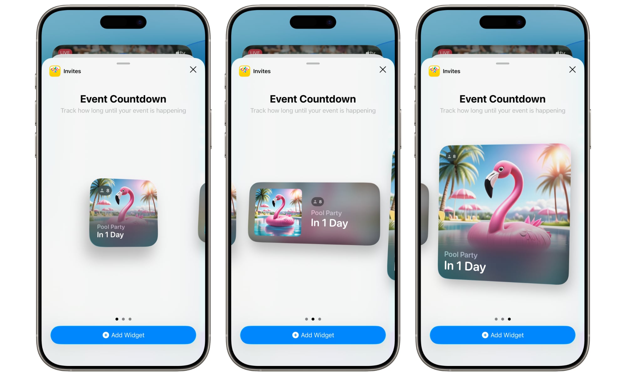 Apple Invites widgets