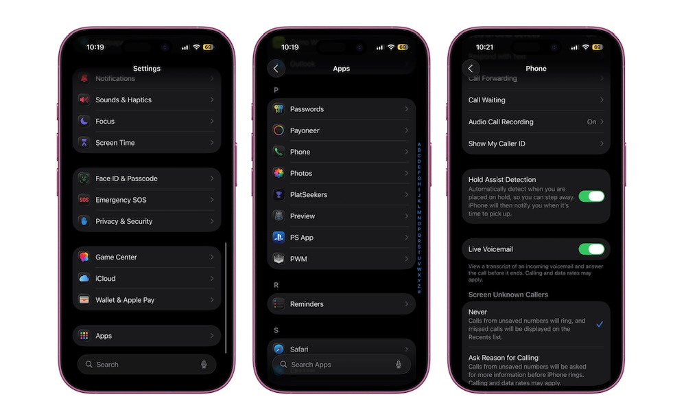 Hold Assist iPhone iOS 26