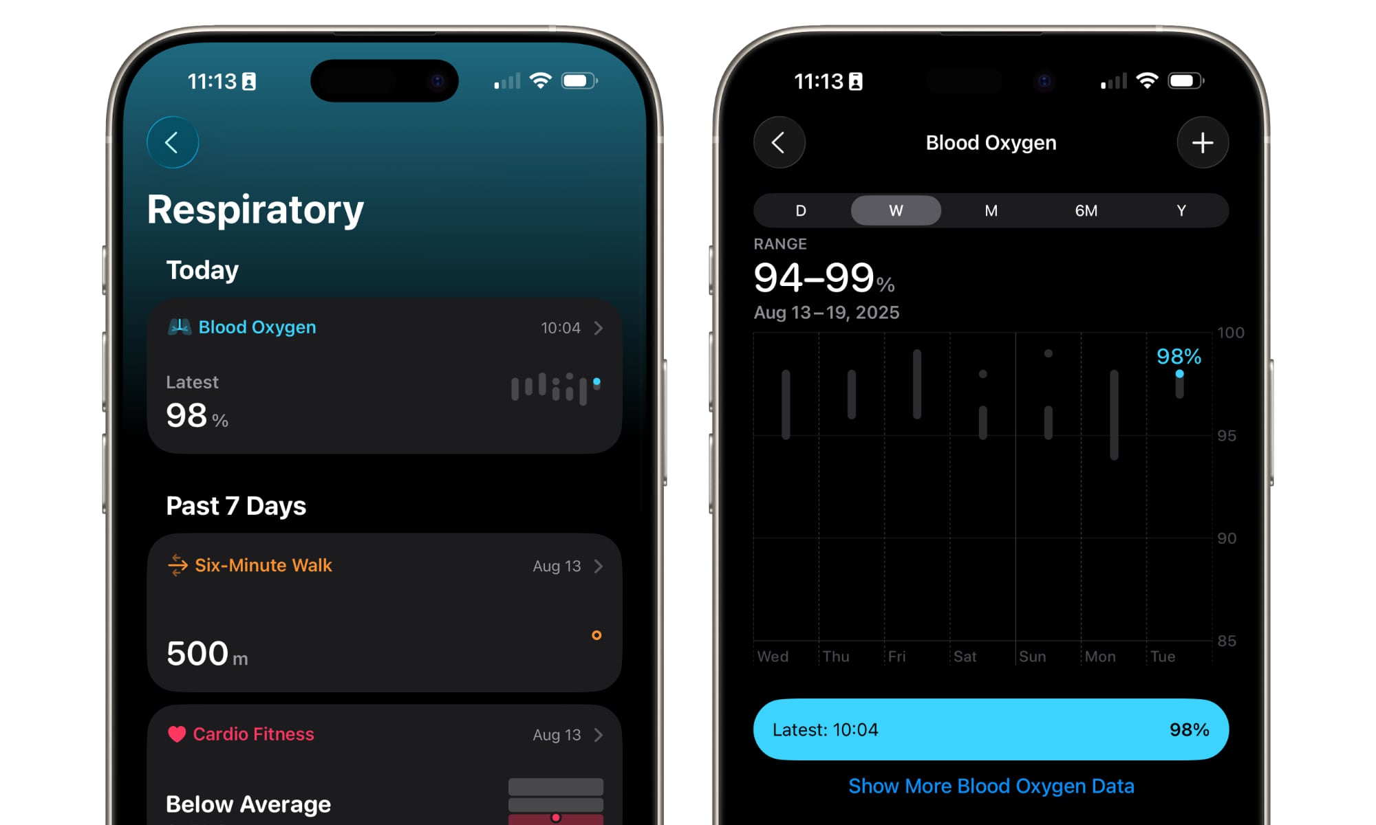 iOS 26 Blood Oxygen