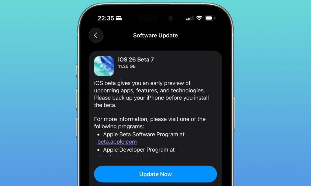 iOS 26 beta 7 hero