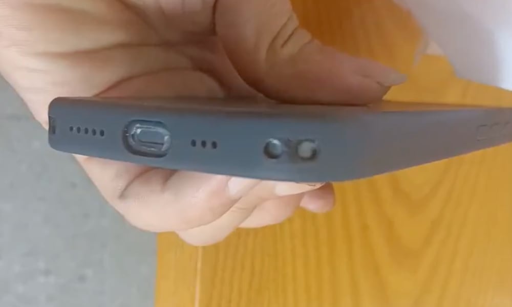 rumored Apple Liquid Silicone case lanyard holes