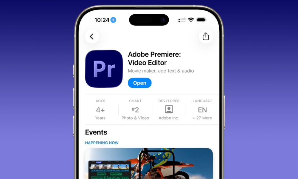 Adobe Premiere for iPhone hero