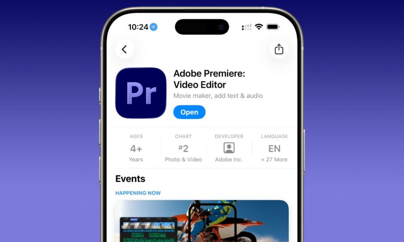 Adobe Releases Free Premiere Video Editor for iPhone