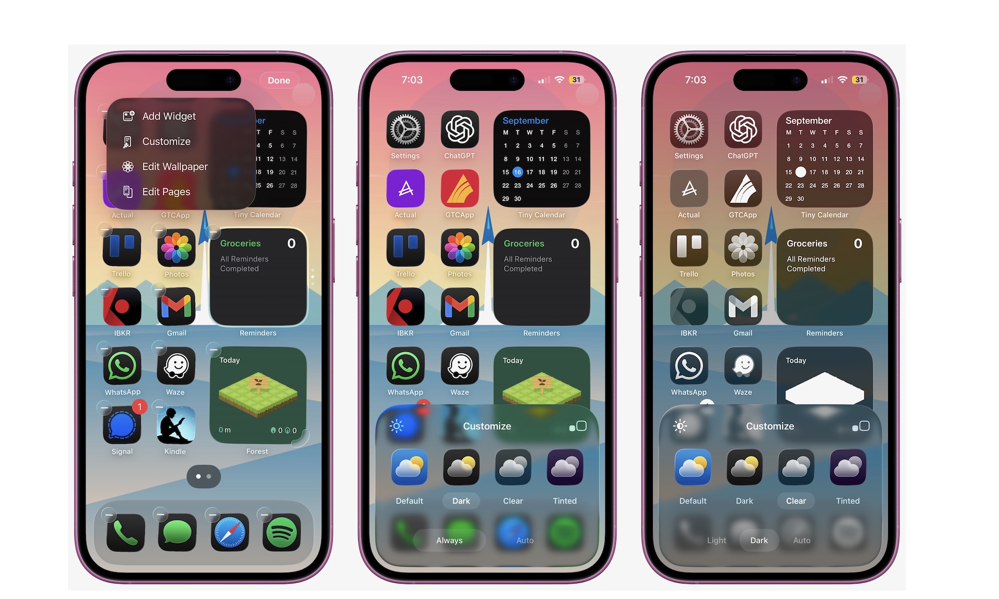Clear design for App icons on Home Screen iPhone iOS 26