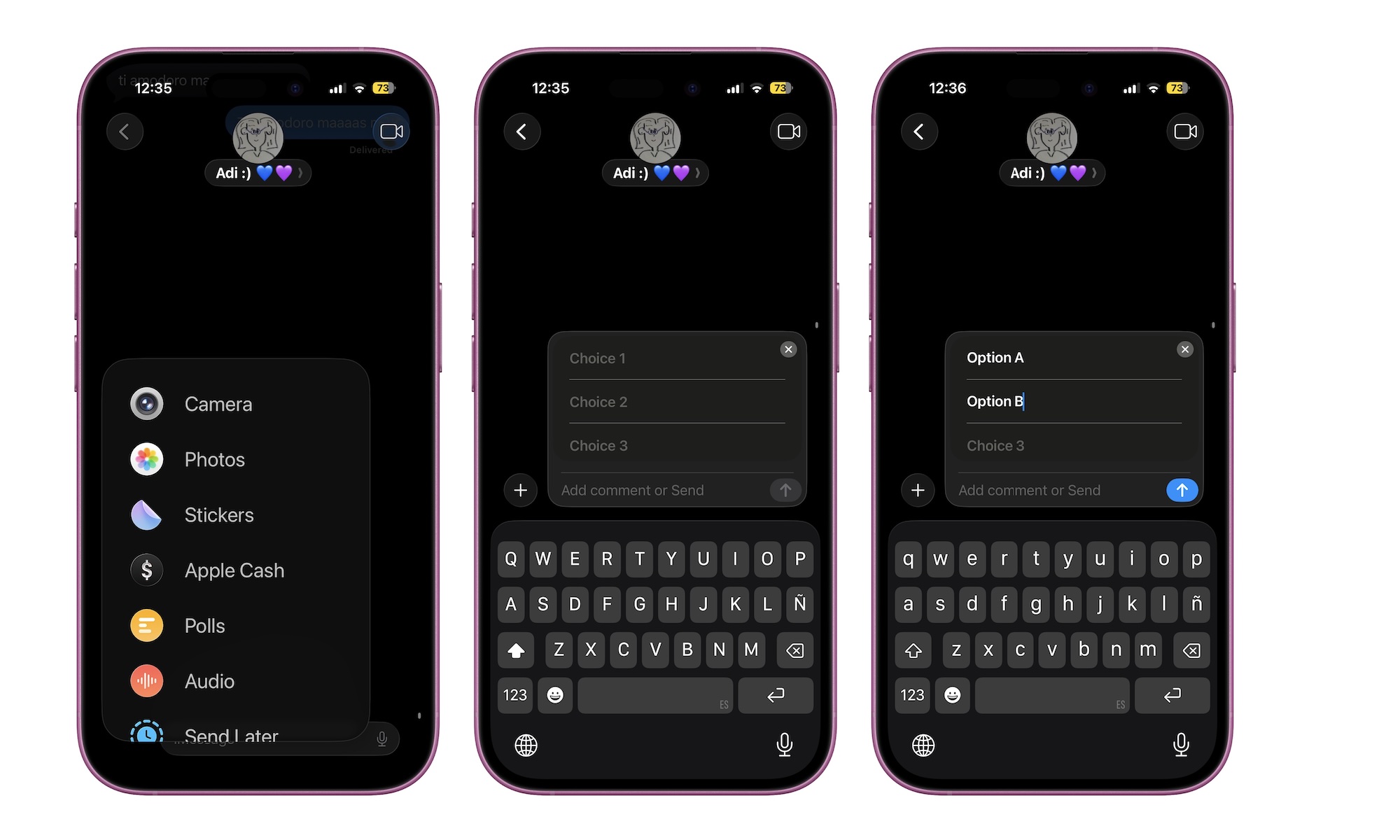 Create Polls Messages app iOS 26 iPhone