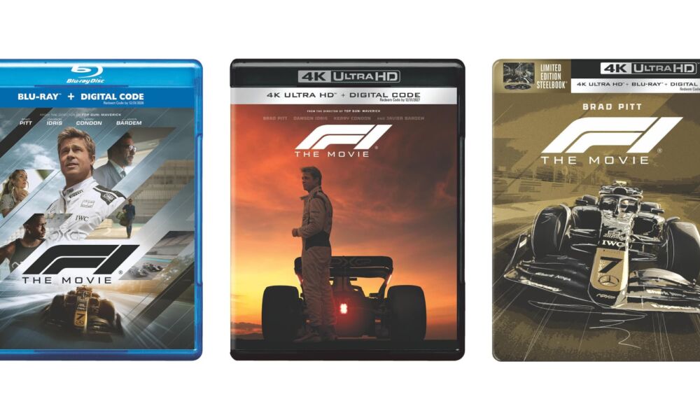 F1 The Movie Blu Ray cases