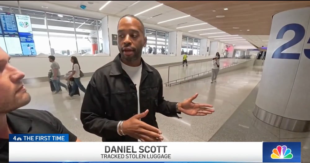 NBC Los Angeles Daniel Scott lost luggage AirTag story