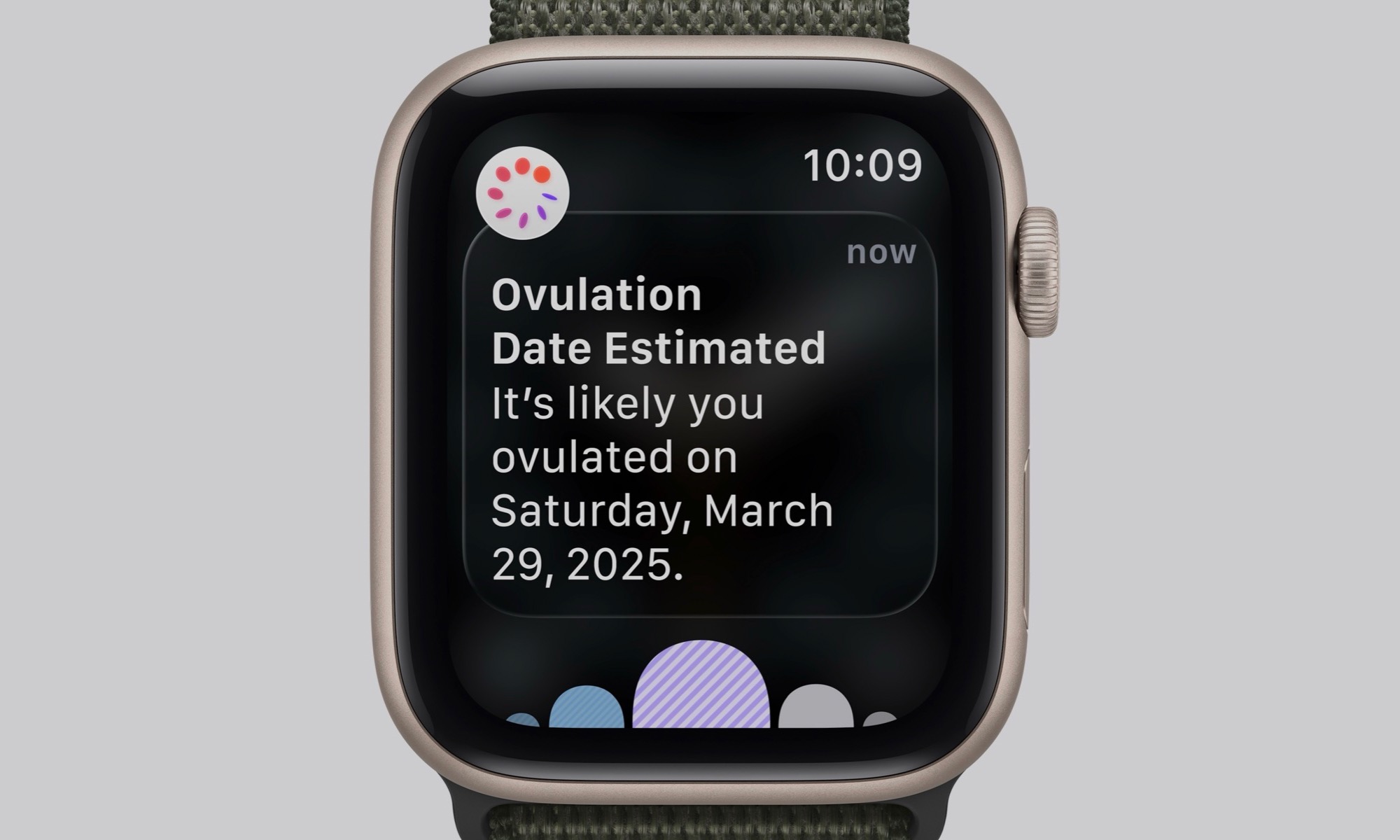 Apple Watch SE 3 showing Ovulation Estimate