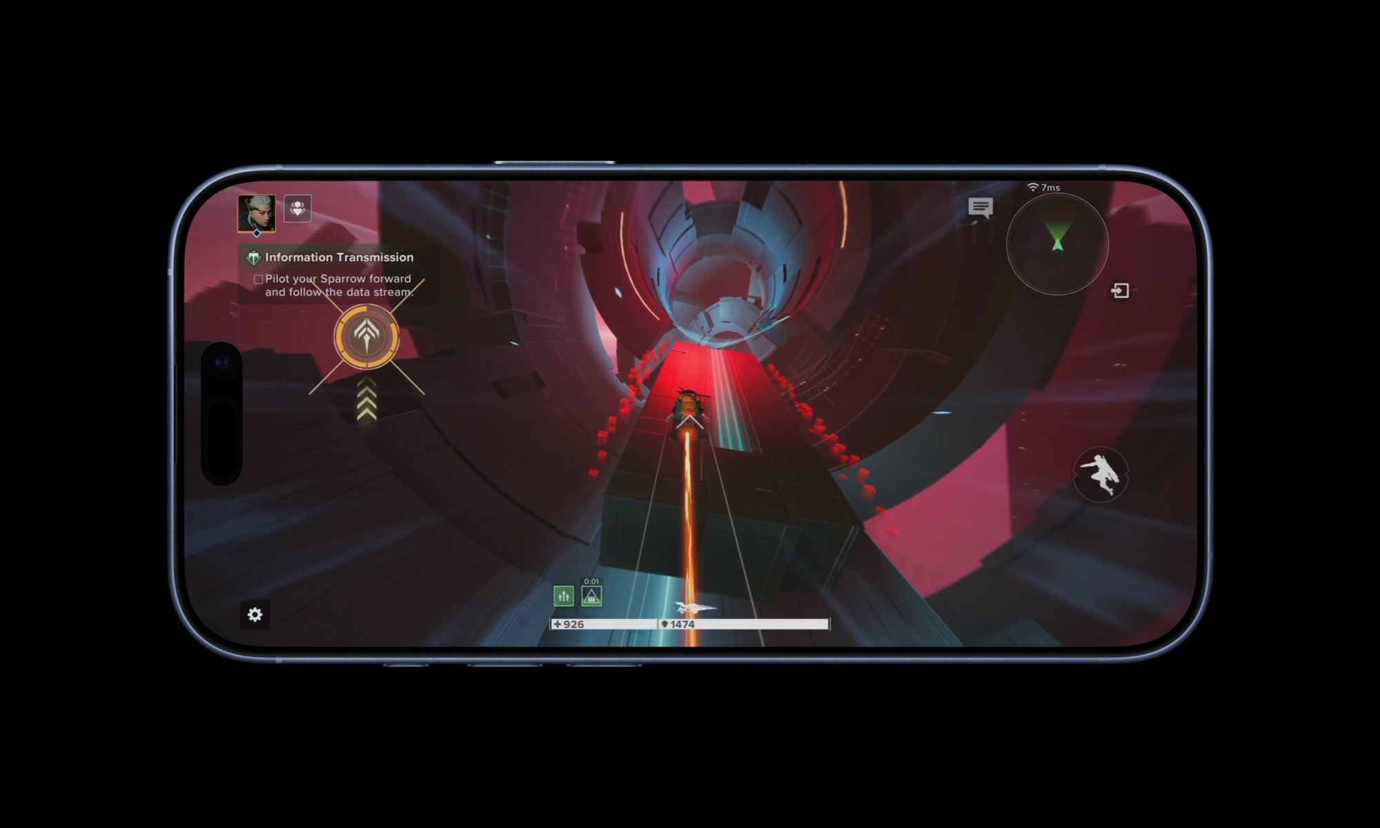 A high-end mobile game running on the iPhone 17, demonstrating the A19 chip's graphical power.