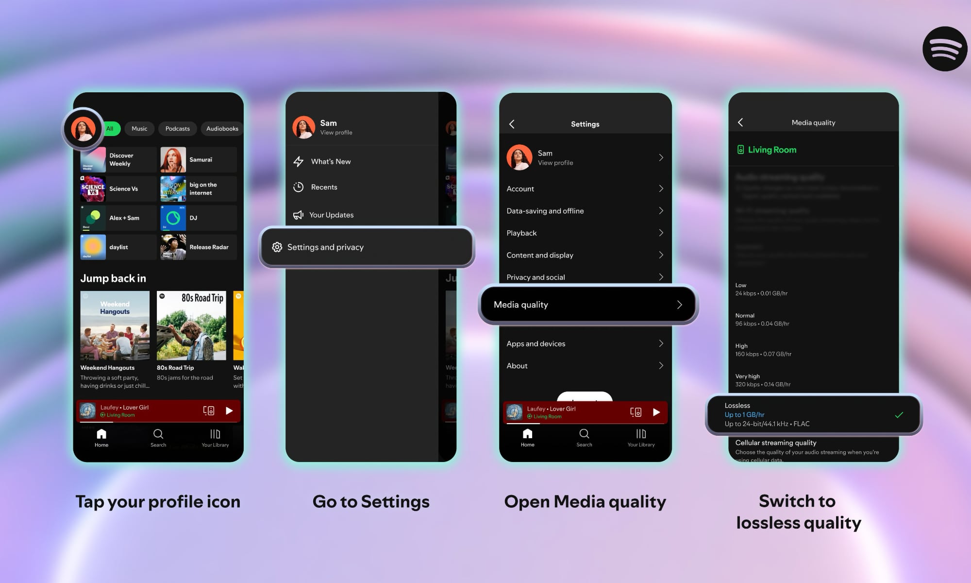 Spotify enabling lossless