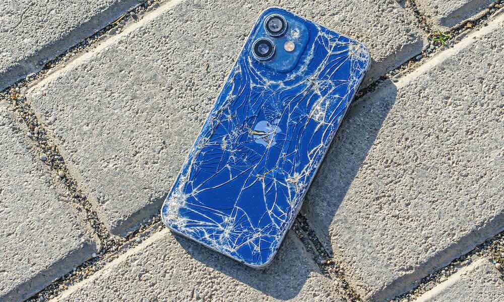 Alanya, Antalya, Turkey Jan 19 2023, broken Apple iPhone lies on the sidewalk