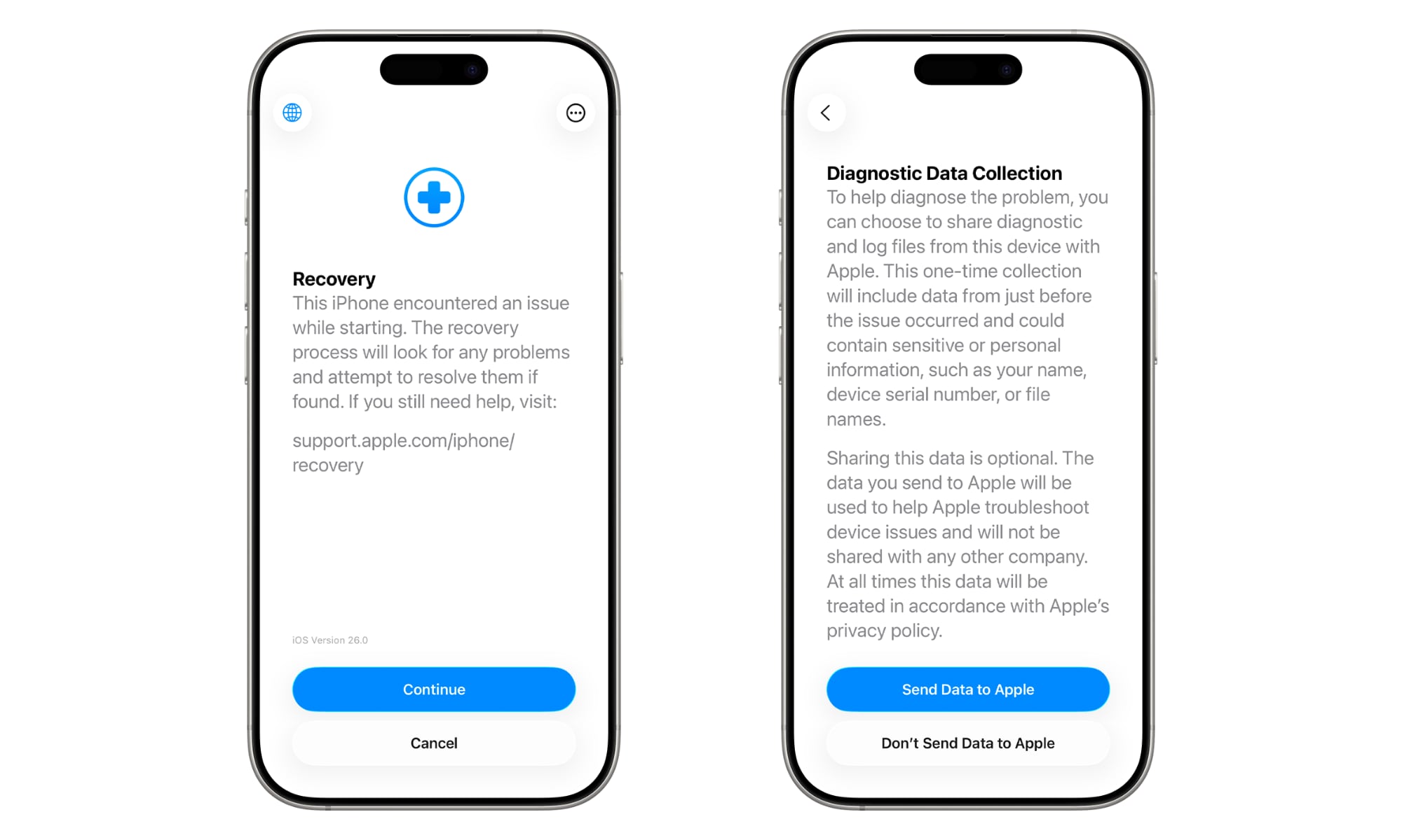 iOS 26 Recovery Assistant