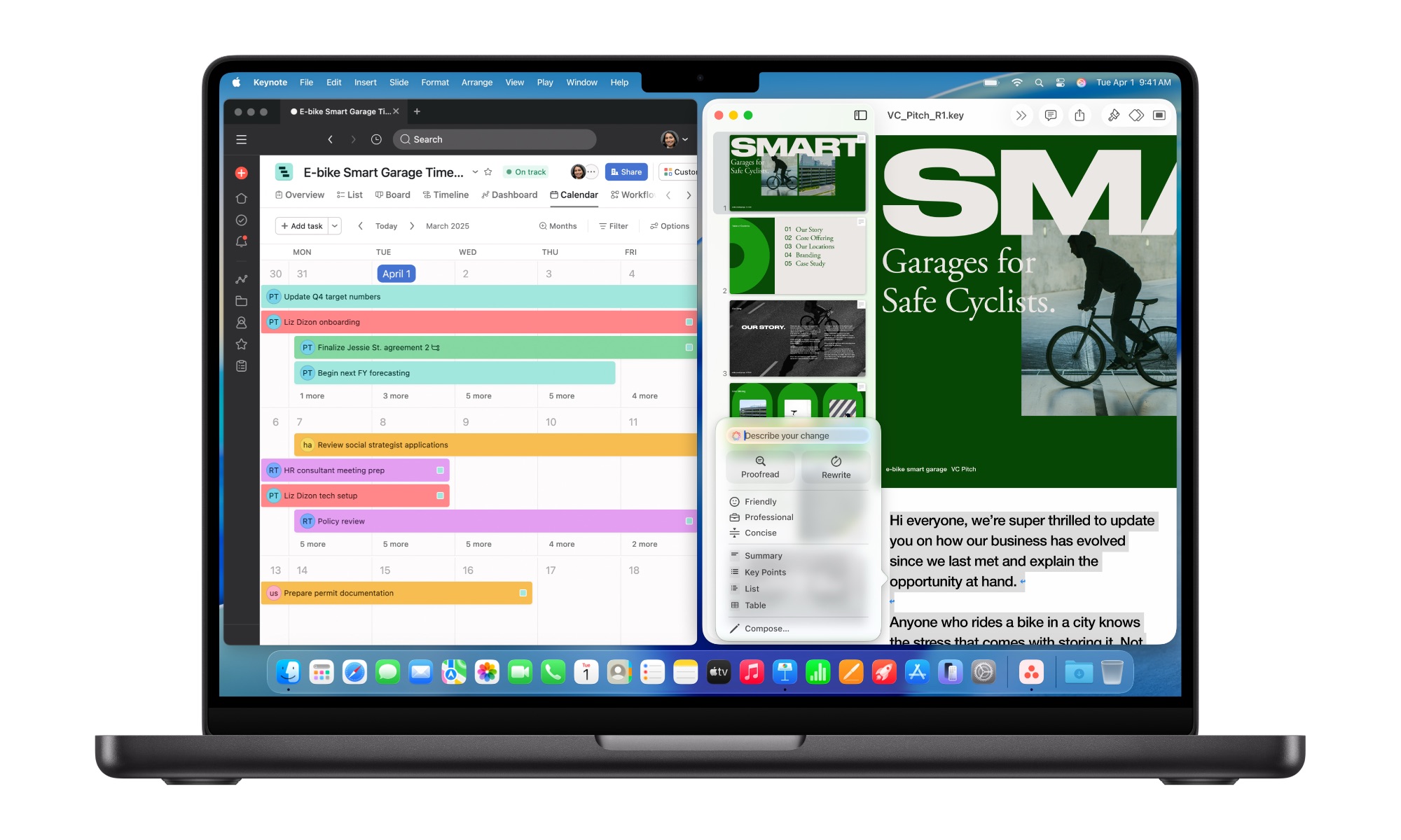 Apple MacBook Pro 14 in Asana and Keynote 251015
