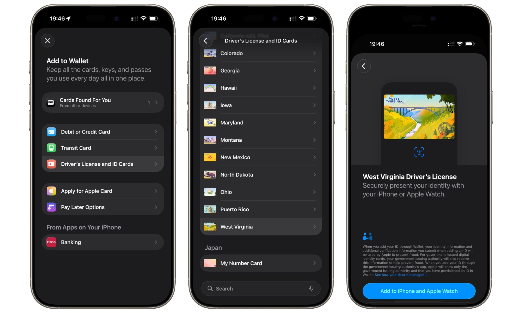 Apple Wallet Add Digital ID West Virginia