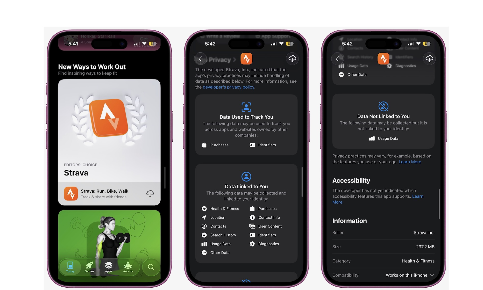 Data Linked to You on iPhone App Store
