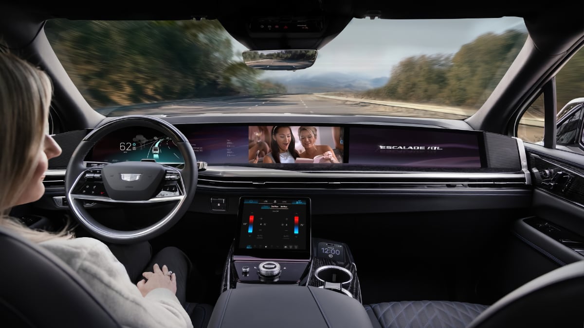 GM 2028 Cadillac Escalade IQ inside dashboard