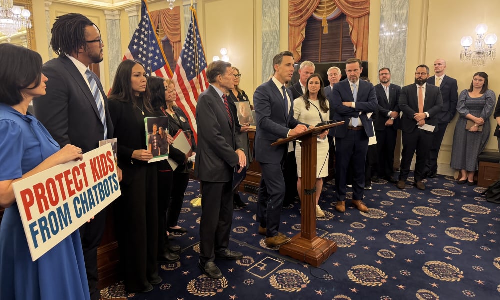 Senator Josh Hawley at GUARD Act press conference