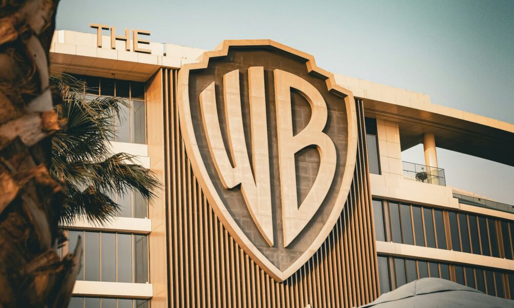 The WB Warner Bros logo building