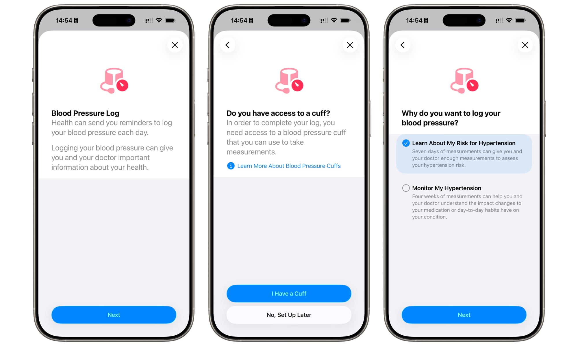 iOS 26 Health App Blood Pressure Log