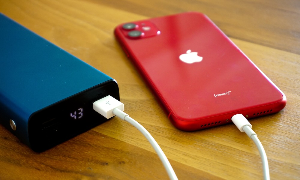 iphone charging with battery bank