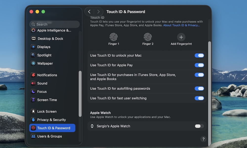 Add a Fingerprint for Touch ID Mac