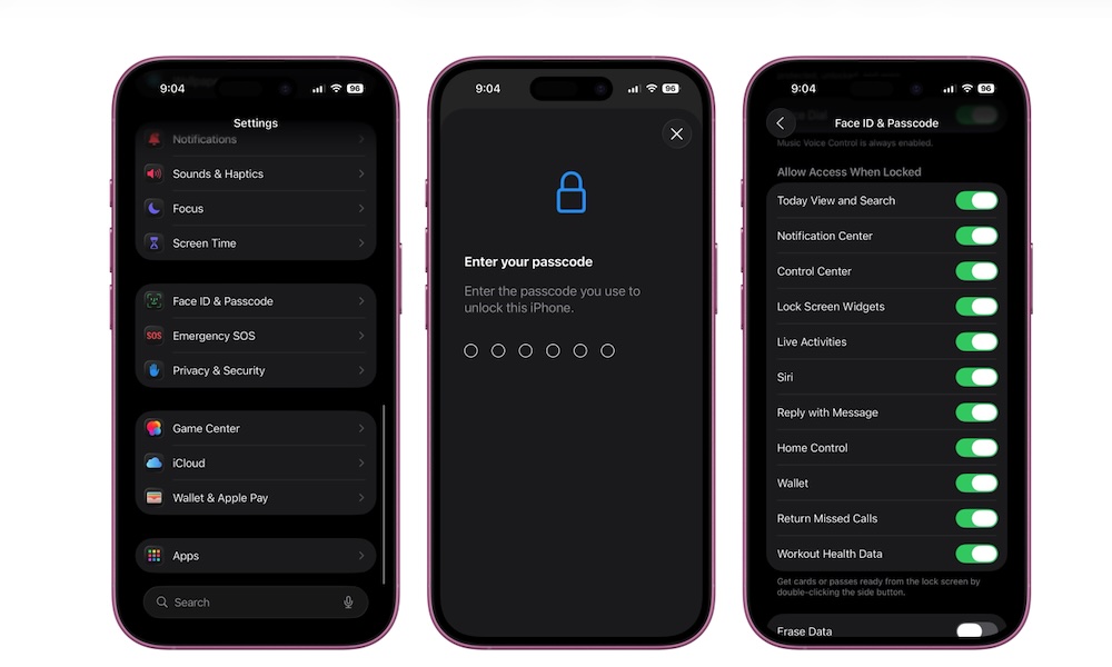 Allow Access When Locked iPhone