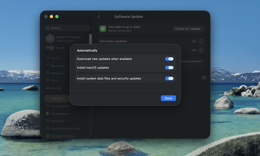 Automatic Updates on Mac