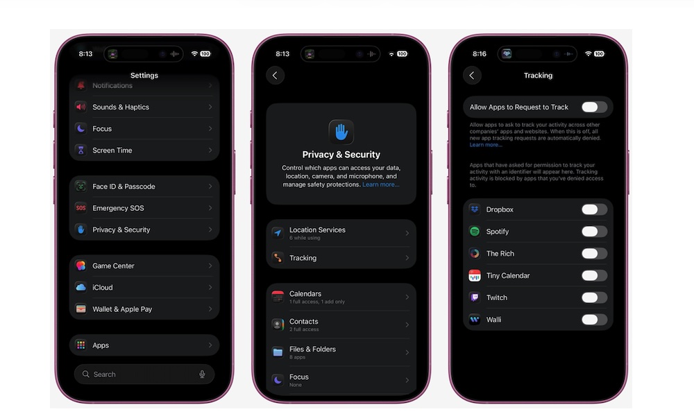 Disable Tracking Requests iPhone