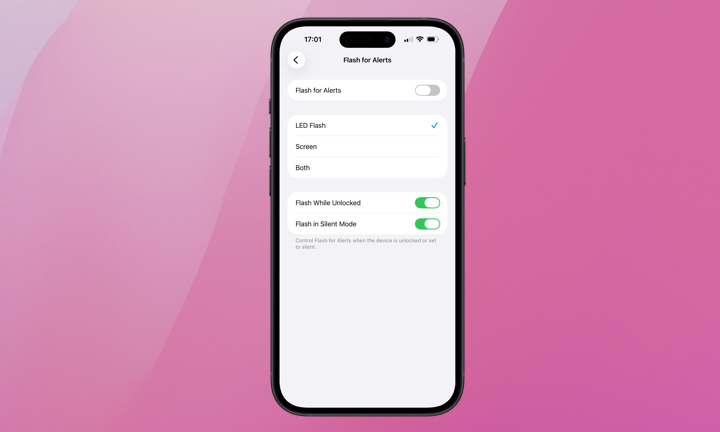 Flash to Alert Screen