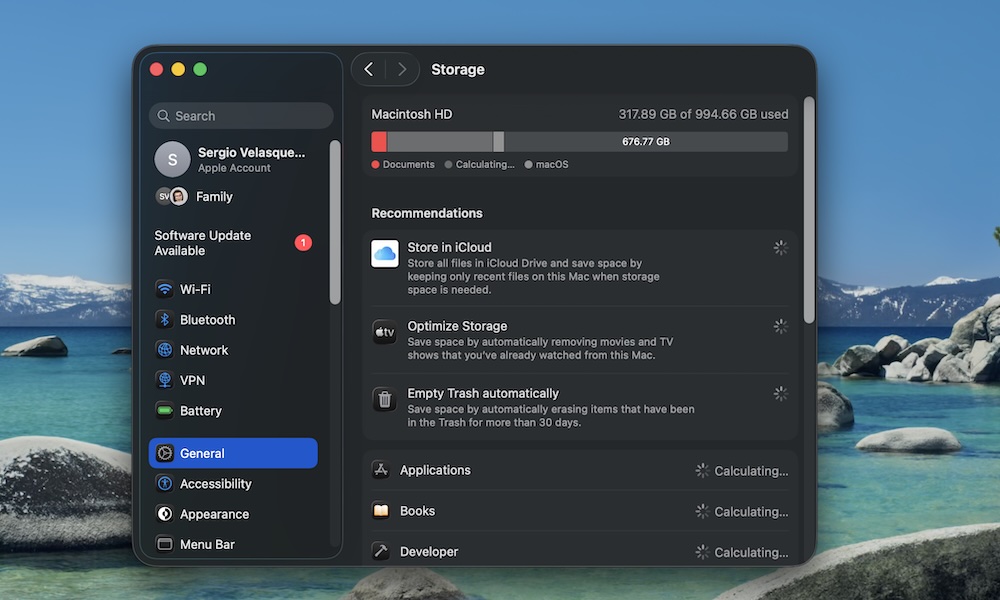 Manage Storage on Mac