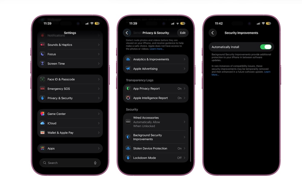 Security Improvements iOS 26 iPhone