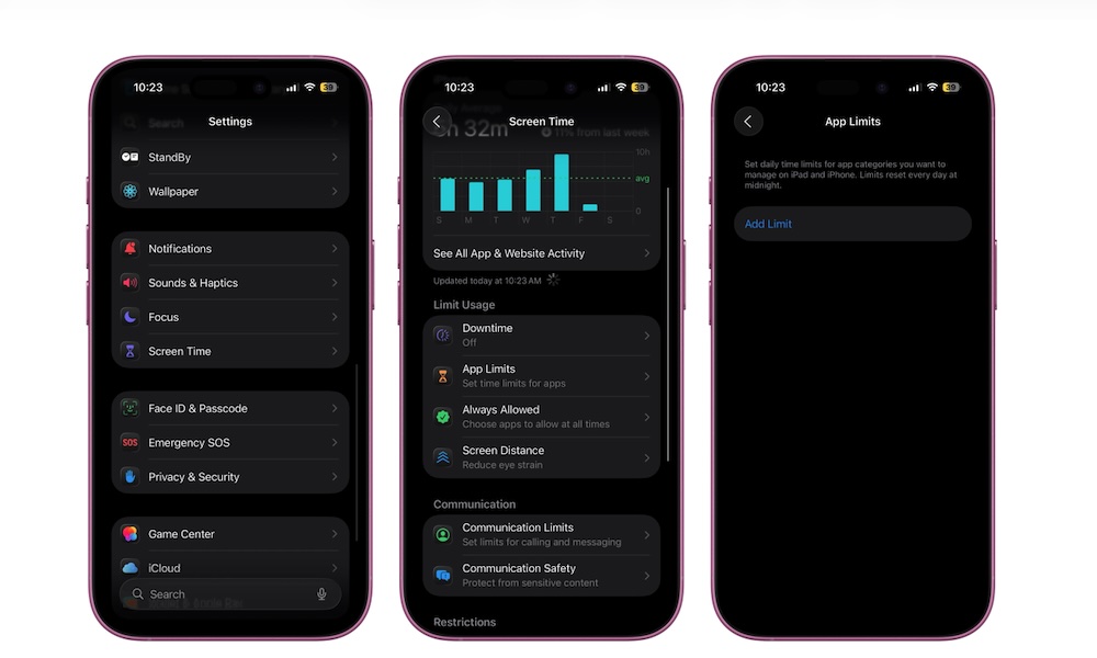 Set Screen Time App Limits on iPhone