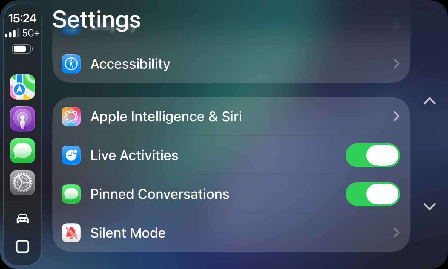 iOS 26.2 beta 2 unpin messages in CarPlay