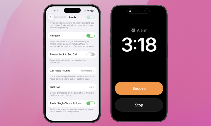 ios 26.1 single touch