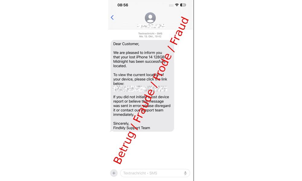 lost iphone phishing