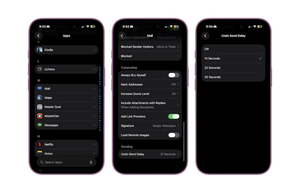 Change Undo Send Delay Time on iPhone