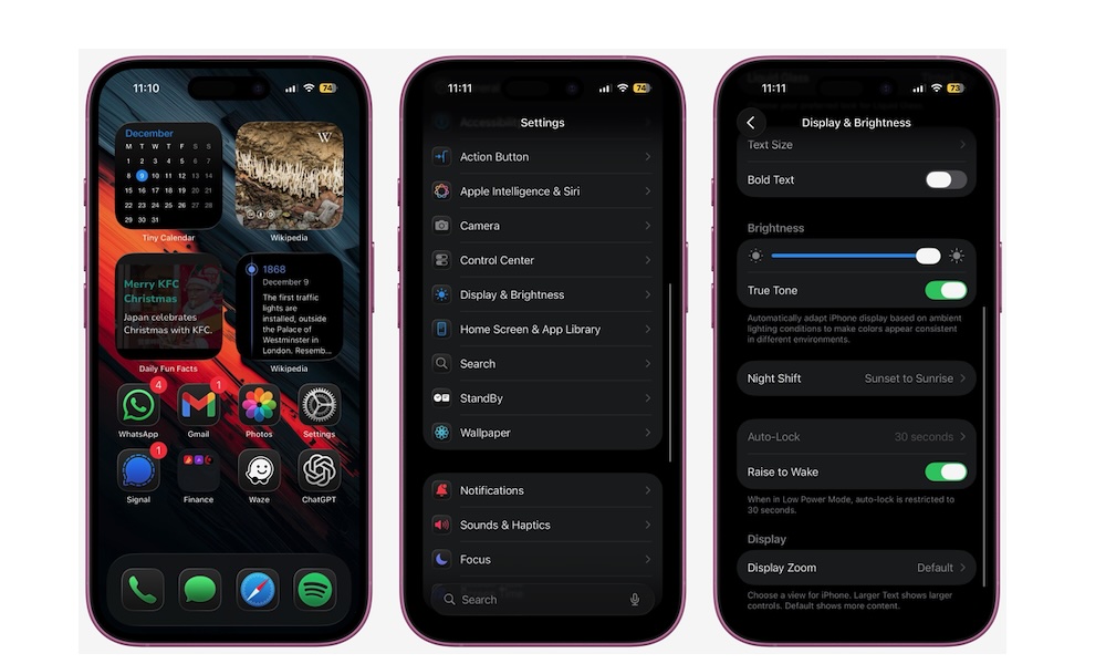 Enable True Tone on iPhone