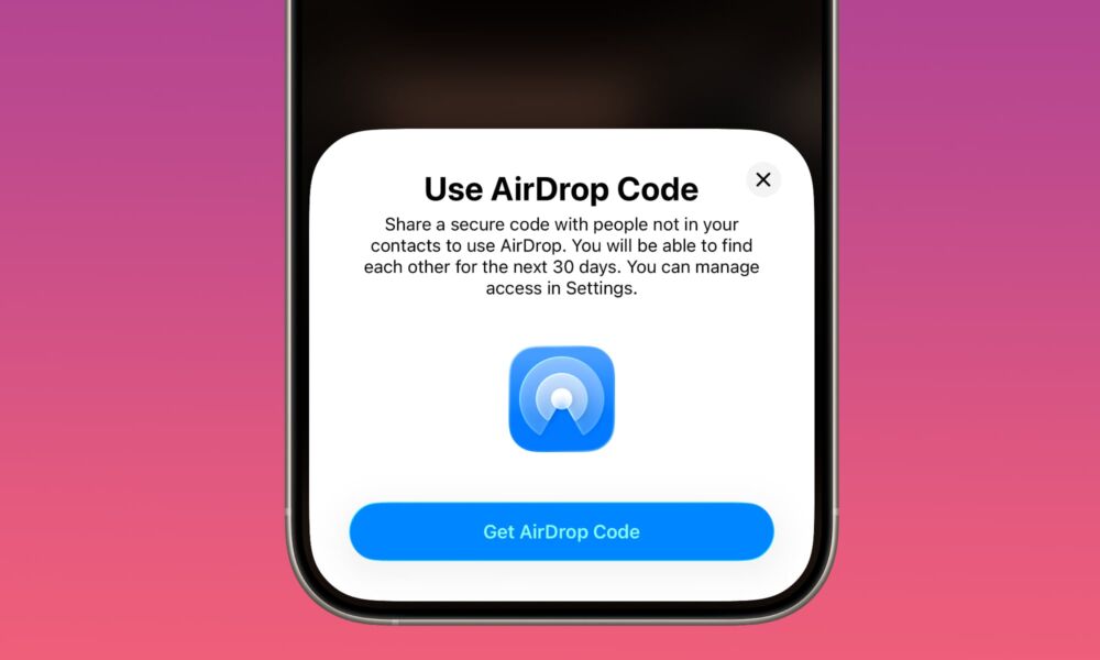 iOS 26.2 AirDrop Code Prompt