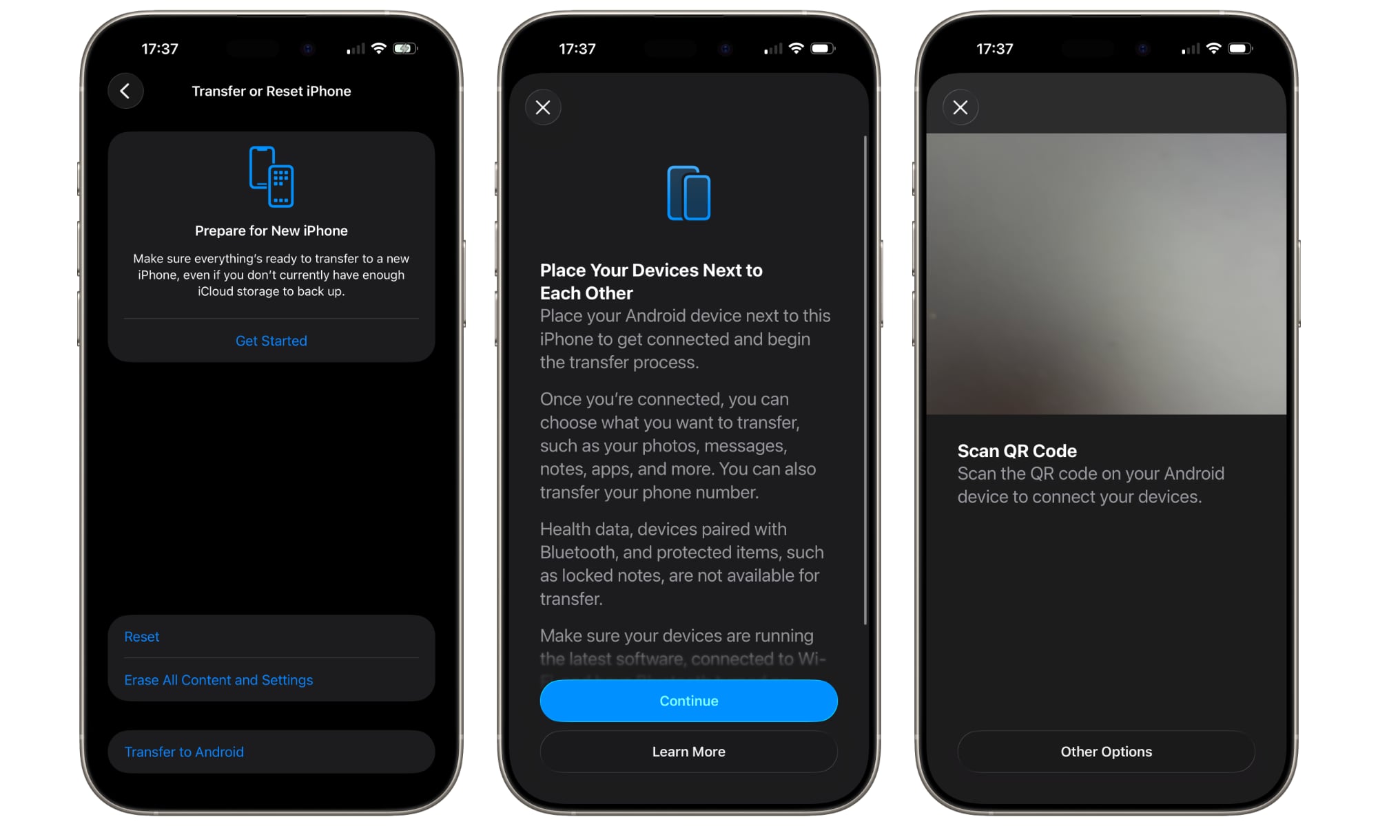 iOS 26.3 beta 1 Transfer to Android
