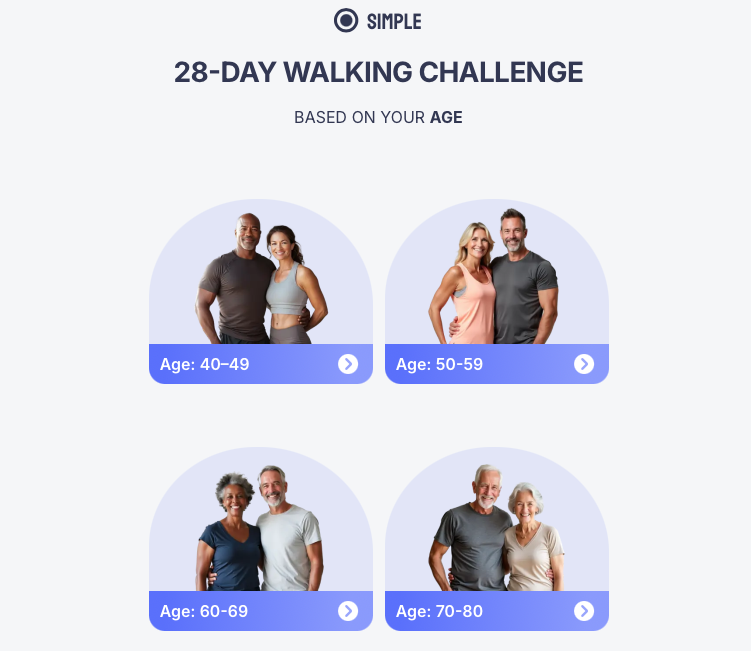 simple app walking challenge