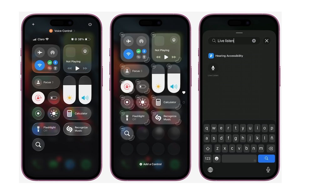 Adding Live Listen to iPhones Control Center