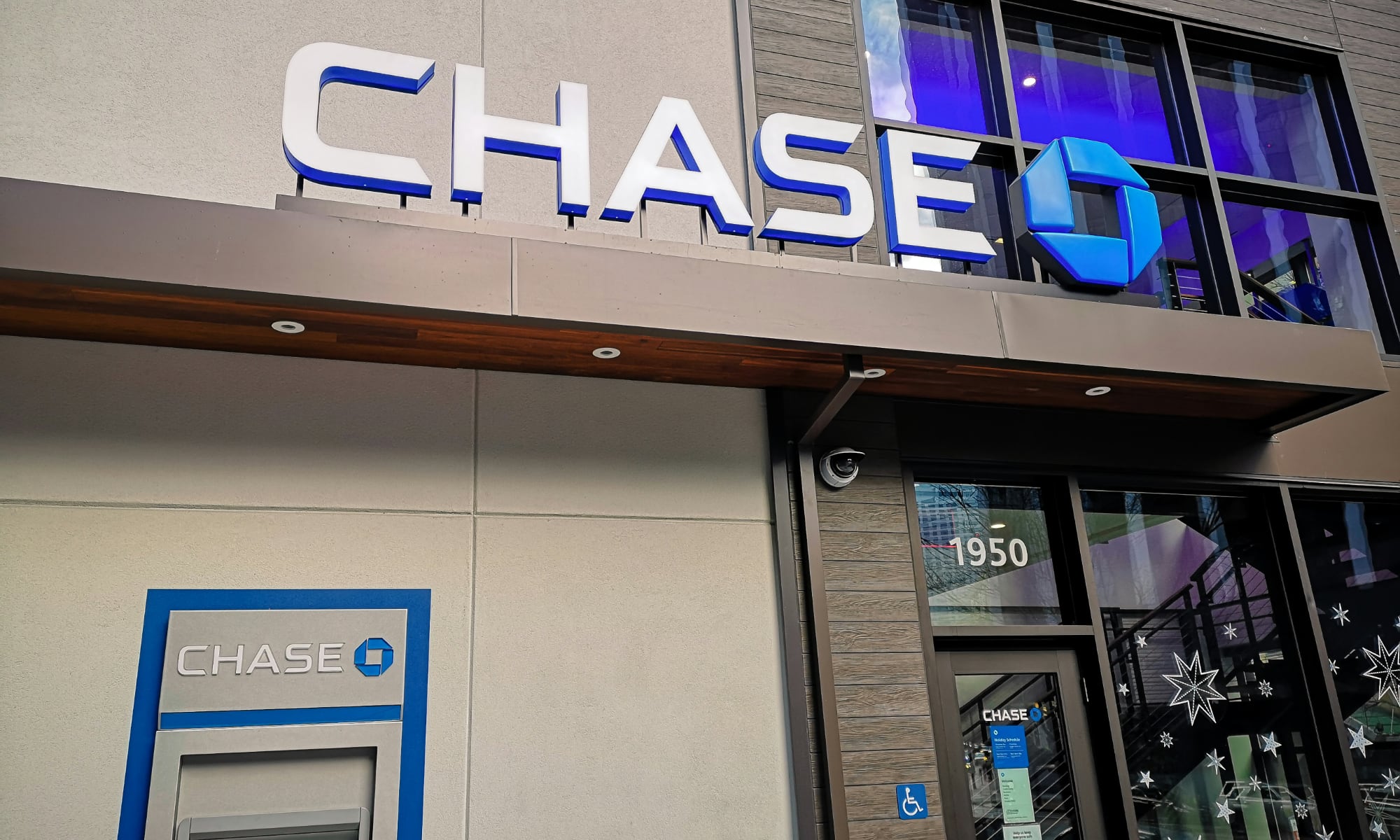 Chase bank building logo