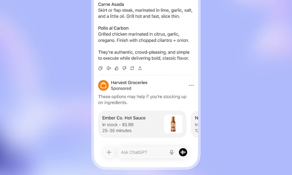 OpenAI ChatGPT ads 2