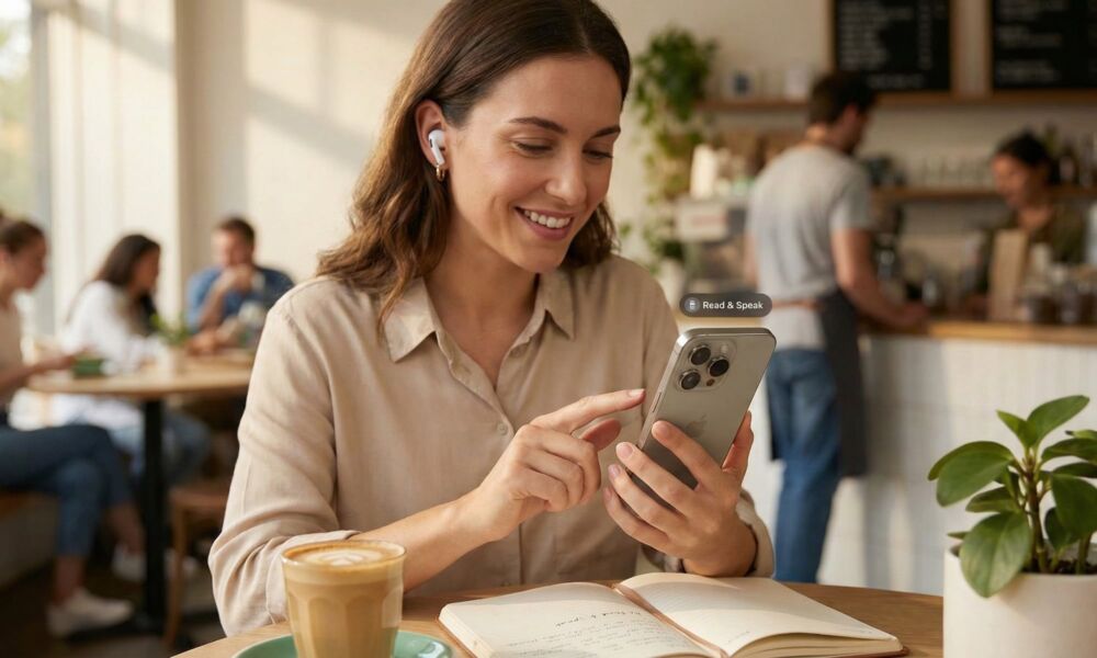 iphone accessibility ios26 cafe lifestyle